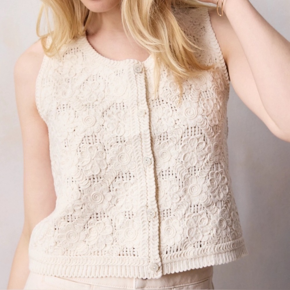 NWT LC Lauren Conrad Crochet Vest